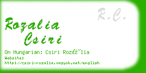 rozalia csiri business card